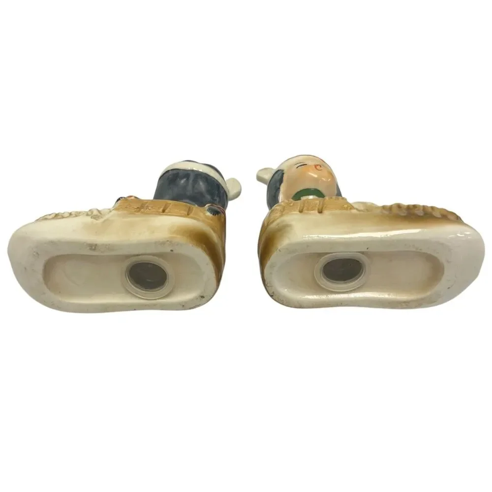 Vintage 1950s Salt & Pepper‎ Shakers Native American Indian Girls Moccasin Japan